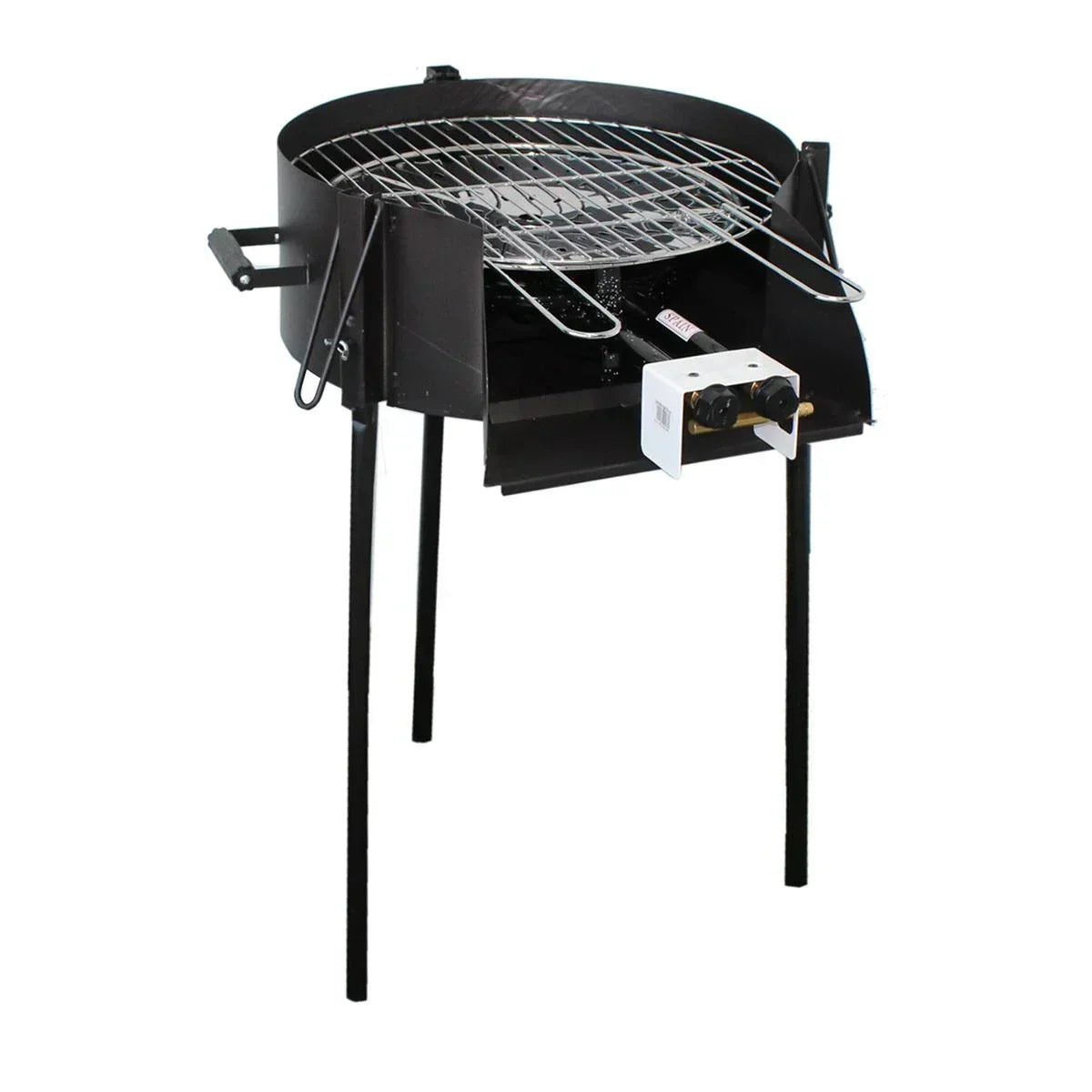Barbacoa Algo Más de Gas de Triple Uso 50 cm con 2 Fuegos