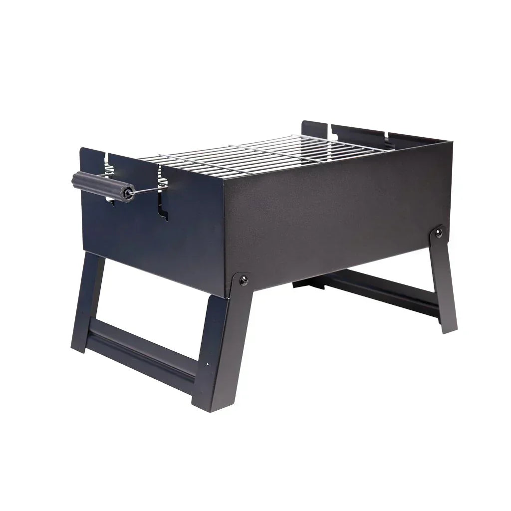 Cofan Barbacoa De Carbón Portátil | Parrilla De Acero Cromado | Barbacoa Plegable | Con Asas Laterales | Ideal Para Camping, Jardín Y Terraza | Medidas: 45,5 X 34,5 X 31,5 Cm