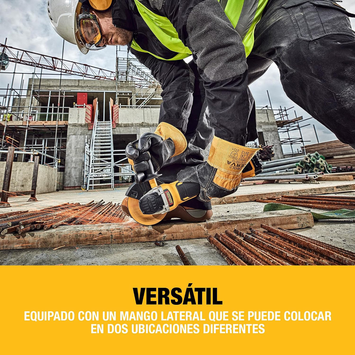 DEWALT Amoladora 125 mm 18V XR sin escobillas con pala, DCG406NT-XJ