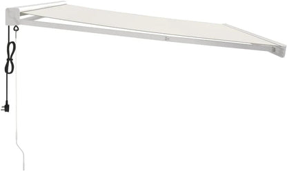 Toldo Articulado Eléctrico con Mando a Distancia, Toldo Retráctil 4x3 m, Toldo Exterior Enrollable, Toldo con Abrazadera, Toldo Motorizado Incluye Soporte de Pared, Crema