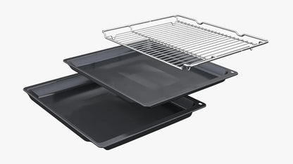 Bosch - Horno Multifunción con Vapor Añadido, 60 cm, Serie 8, Electrónica TFT TouchControl Plus, AirFry, Home Connect, Negro, HRG7361B1