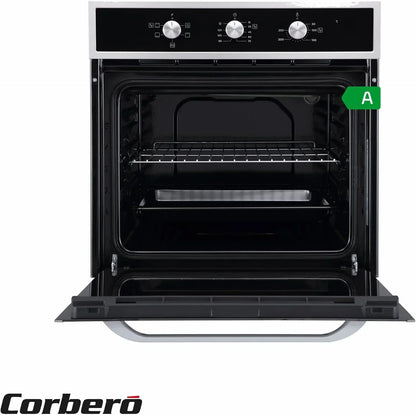 Corberó - Horno convección 70L | CCHM603X | 60x60x58 cm |Convencional con 4 Programas | Luz Interior | Limpieza Hidrólisis | Puerta Doble Cristal | 2100W | Negro perfil Inox