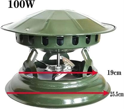 Ventilador de escape de chimenea de 100 W/120 W, evacuador de humo, ventilador de chimenea, inductor de corriente de aire para un flujo de aire eficiente, adecuado para chimeneas y chimeneas (1 unidad