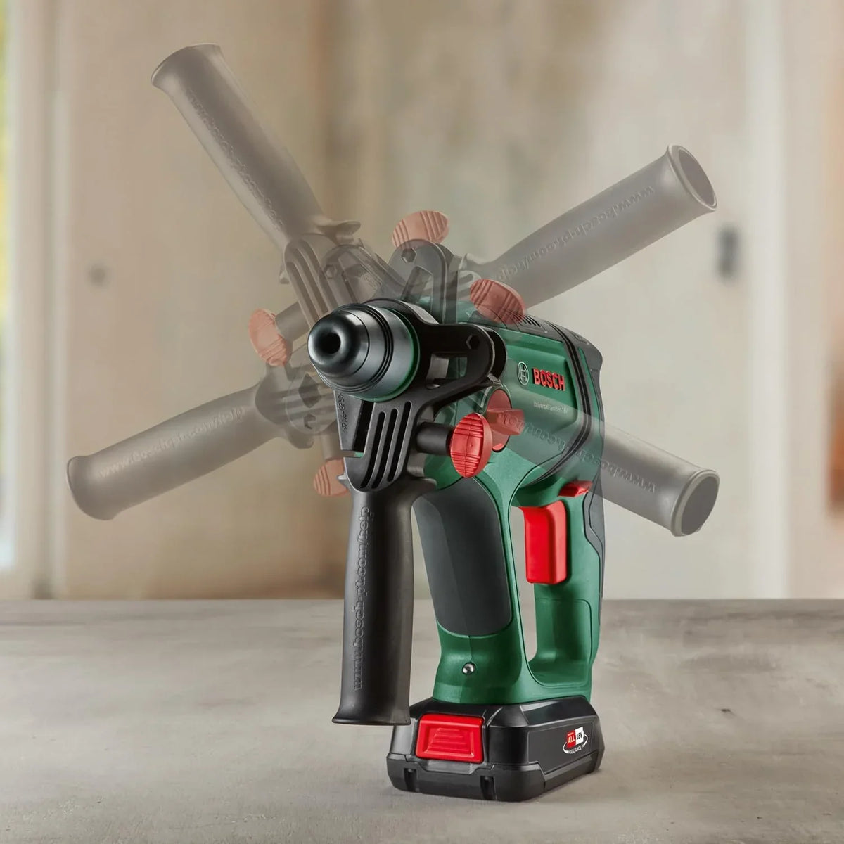 Bosch Taladro Percutor A Batería Universalhammer 18V (1 Batería De 4,0 Ah, Sistema De 18V; Taladrado/Taladrado Con Percutor/Cincelado; Energía De Impacto 2 J, Sds Plus, Maletín De Transporte)