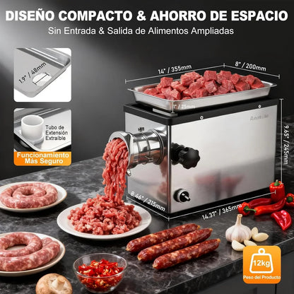 Anatole Picadora de Carne Eléctrica Comercial 1300W Acero Inoxidable