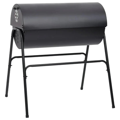 2026 Parrilla con 2 rejillas de cocción negra – Barbacoa portátil de 80x95x90 cm en acero