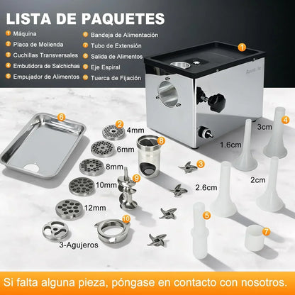 Anatole Picadora de Carne Eléctrica Comercial 1300W Acero Inoxidable