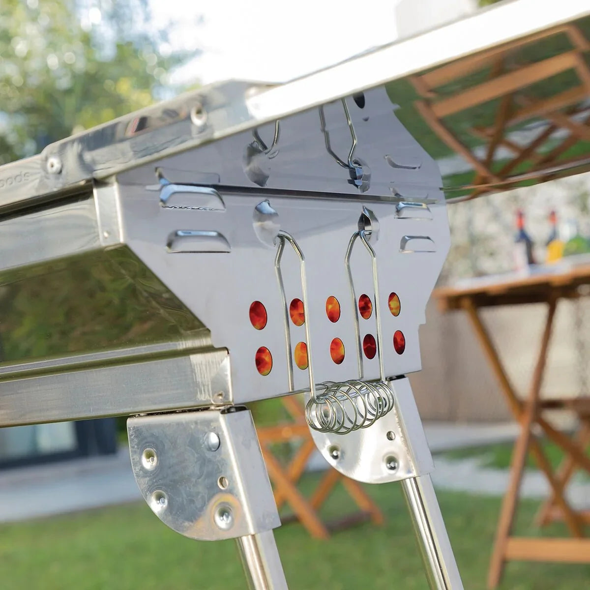 Barbacoa Plegable De Acero Inoxidable Para Carbón Innovagoods Acero Inoxidable Acero