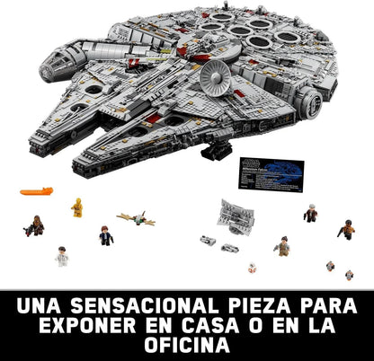 Star Wars Millennium Falcon, Maqueta de Construcción para Adultos de la Nave Estelar de Han Solo con Mini Figuras Chewbacca, Leia y C-3PO, Regalo Coleccionable para Hombres, Mujeres y Fans 75192