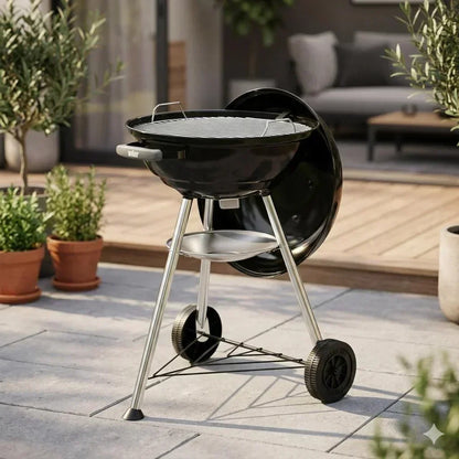 Barbacoa de Carbón Weber Compact Kettle, 47 cm + 3 Kg de briquetas