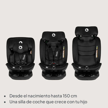 LIONELO Bastiaan RWF i-Size Silla de Coche para Bebé Giratoria 360° 0-36kg, Instalaciión Delantera y Trasera (18kg), ISOFIX TopTether, Reposacabezas y Respaldo Ajustables Protección Lateral