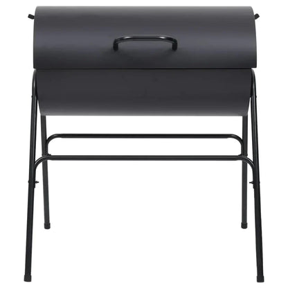 2026 Parrilla con 2 rejillas de cocción negra – Barbacoa portátil de 80x95x90 cm en acero
