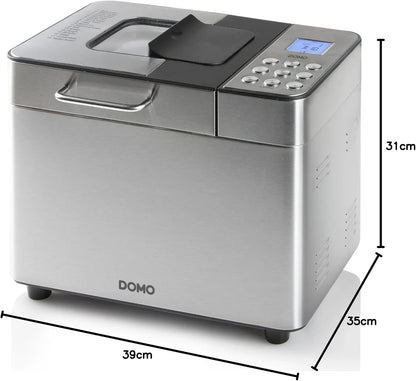 DOMO Panificadora B3971, Negro, Plata (mate), Plástico